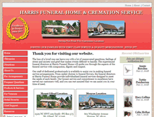 Tablet Screenshot of harrisfuneralsandcremations.com